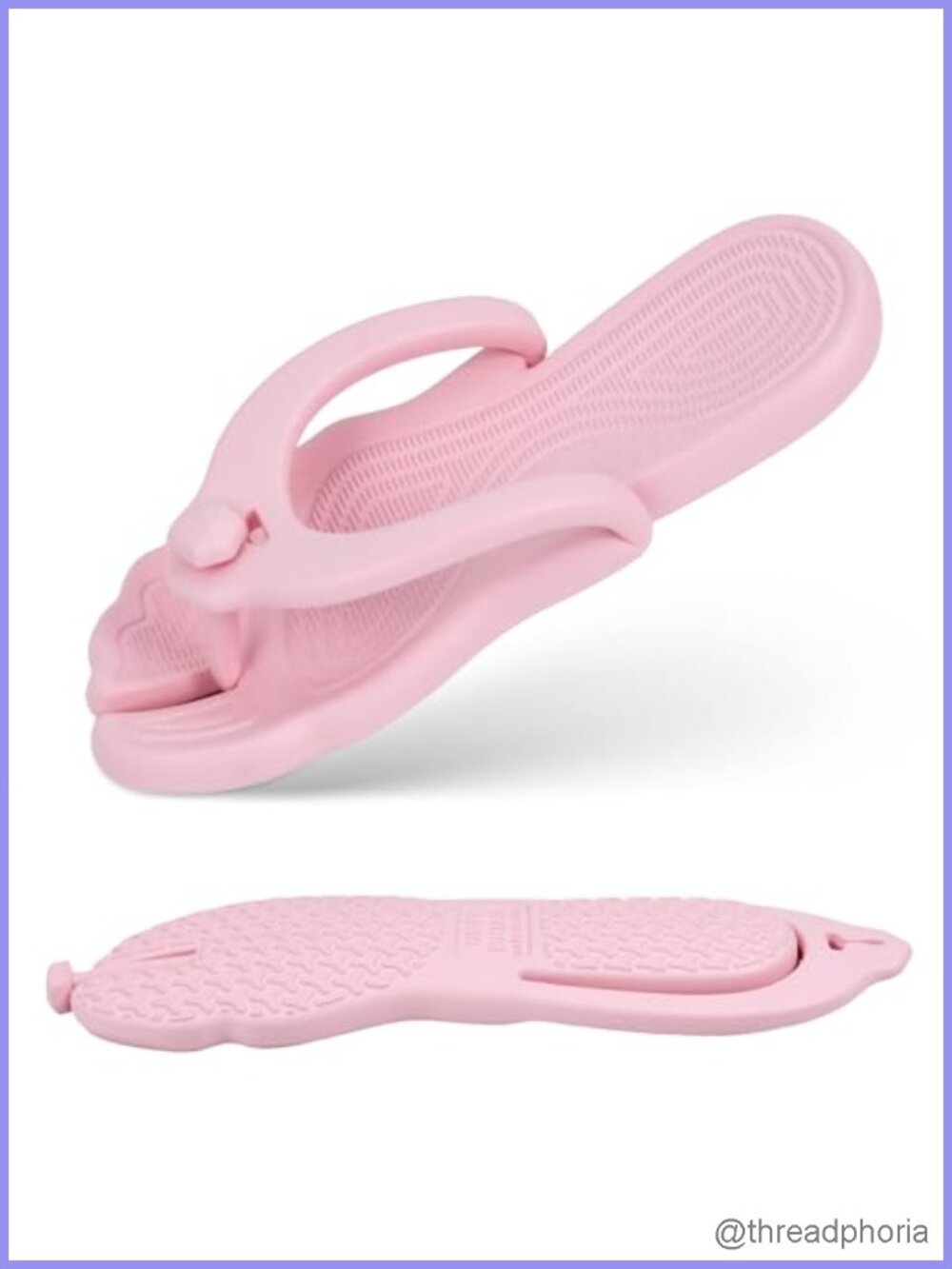 Foldable Travel Flip Flops Quick-Dry Non-Slip EVA Shower Sandals